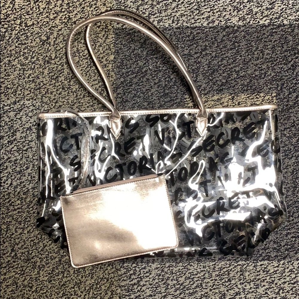Victoria’s Secret clear tote.